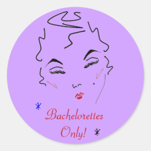 Pegatina Redonda Bachelorette Bash