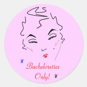 Pegatina Redonda Bachelorette Bash