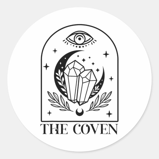 Pegatina Redonda Bachelorette, la Boda gótica de Cocina de Novia, (Anverso)