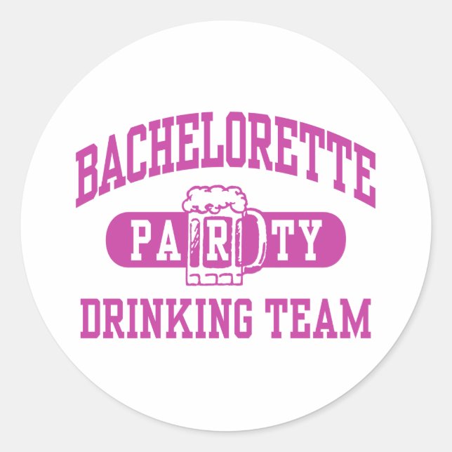 Pegatina Redonda Bachelorette Party (Anverso)