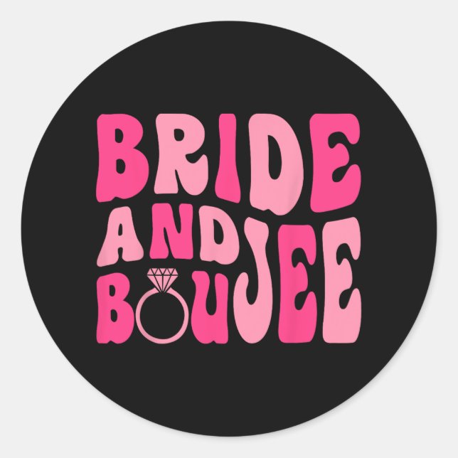 Pegatina Redonda Bachillerato Coincidentes De Bride Y Boujee Bach G (Anverso)