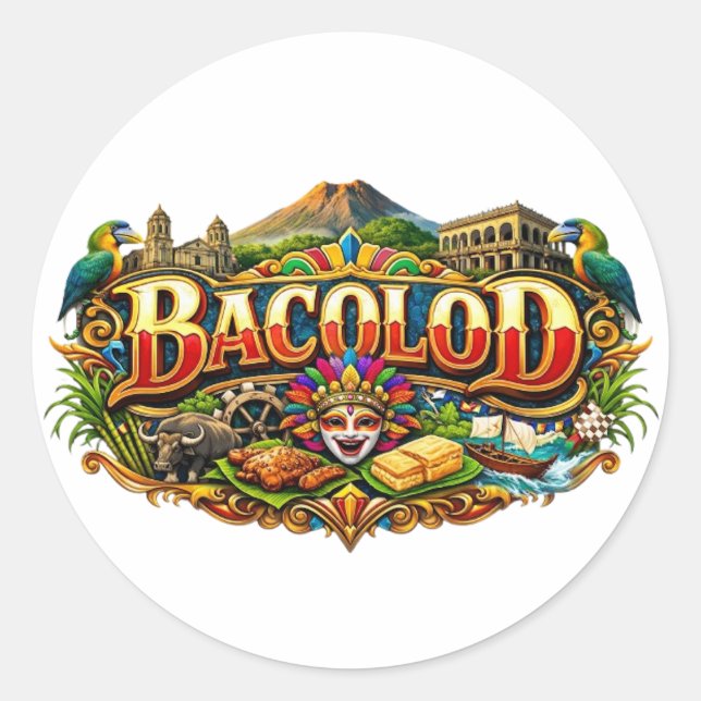 PEGATINA REDONDA BACOLOD (Anverso)