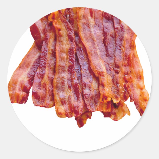 Pegatina Redonda Bacon Bacon Bacon (Anverso)