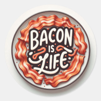 Pegatina Redonda Bacon I