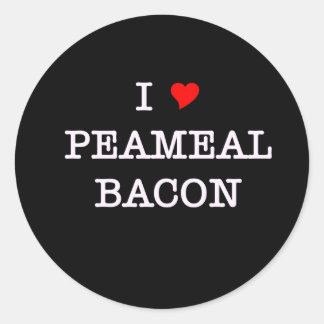 Pegatina Redonda Bacon I Love Peameal
