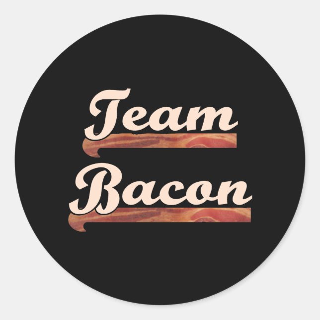 Pegatina Redonda Bacon Team (Anverso)