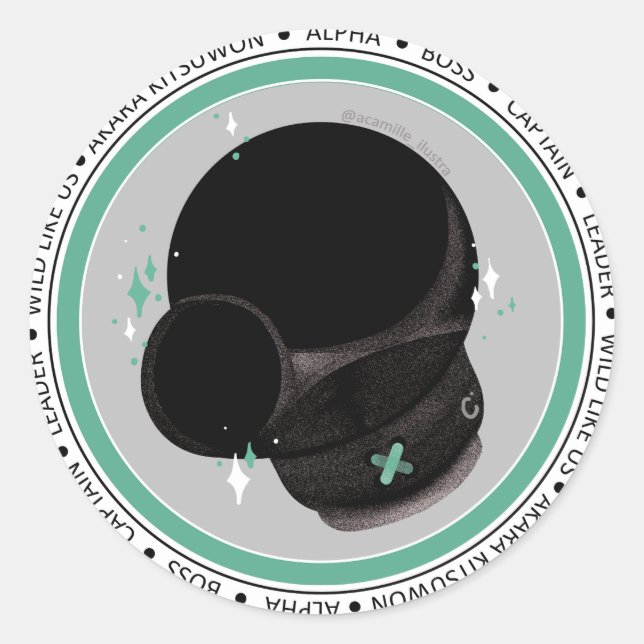 Pegatina Redonda Badge Akara - AC (Anverso)