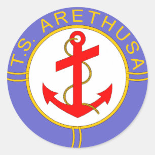 Pegatina Redonda Badge de TS Arethusa