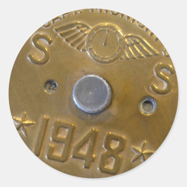 Pegatina Redonda Badge Decoder Capitán de Medianoche 1948 (Anverso)