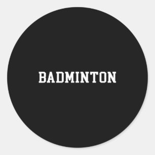 Pegatina Redonda Bádminton _1 