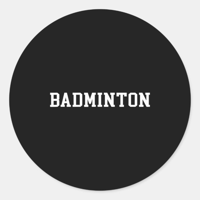 Pegatina Redonda Badminton _1  (Anverso)
