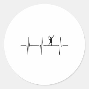 Pegatina Redonda Badminton Ecg Frecuencia de pulso del transbordado