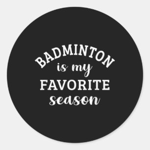 Pegatina Redonda Badminton es mi favorito Racquet Sport Love