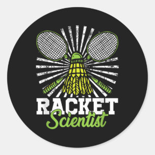 Pegatina Redonda Badminton Gift Shuttle Racket Badminton