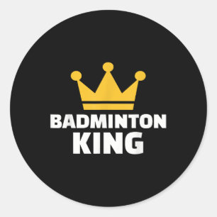 Pegatina Redonda Badminton King