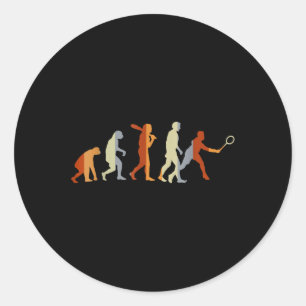Pegatina Redonda Badminton Player Sport Gift Evolution Badminton