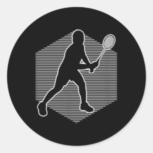 Pegatina Redonda Bádminton Squash Mujeres Volante Hombres
