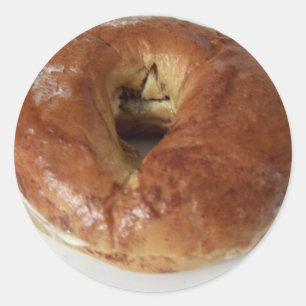Pegatina Redonda bagel de tostadas francés