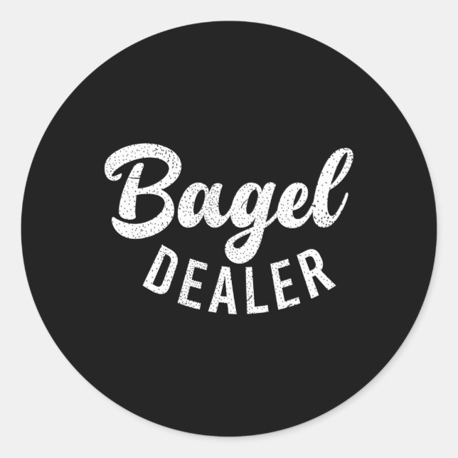 Pegatina Redonda Bagel Dealer Bagel (Anverso)
