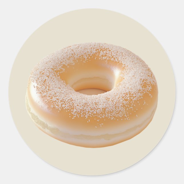 Pegatina Redonda Bagel salado clásico (Anverso)