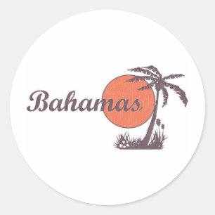 Pegatina Redonda Bahama Worn