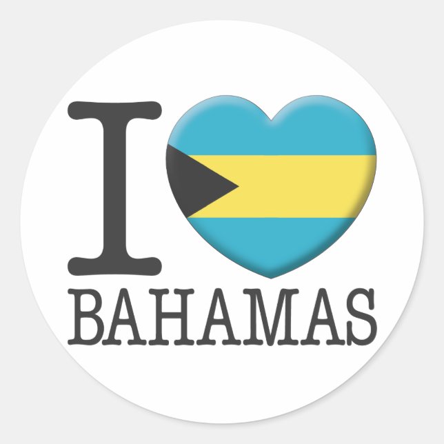 Pegatina Redonda Bahamas (Anverso)