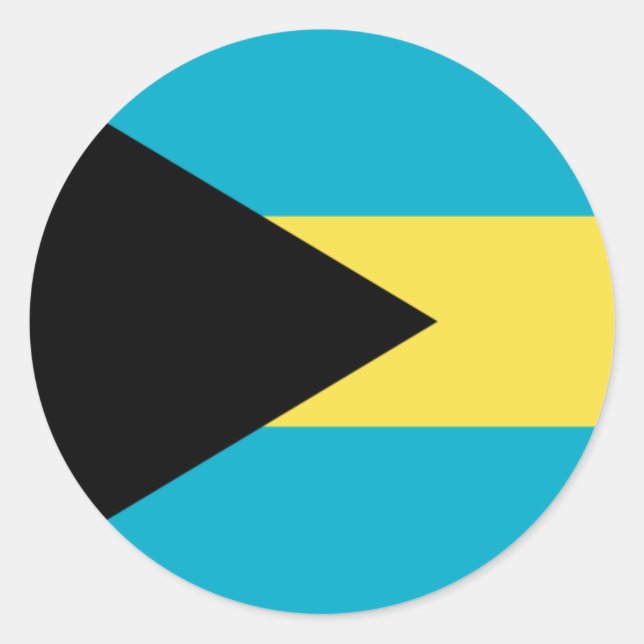 Pegatina Redonda bahamas (Anverso)