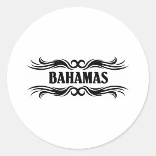 Pegatina Redonda Bahamas tribales