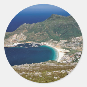 Pegatina Redonda Bahía de Hout, El Centinela y Océano Atlántico