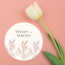 Pegatina Redonda Bailando con el susurro del viento