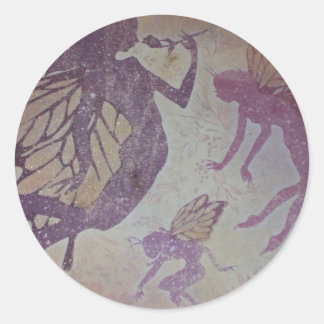 Pegatina Redonda Bailando con hadas