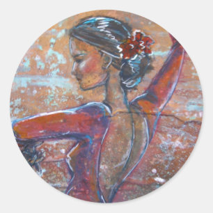 Pegatina Redonda Bailaora