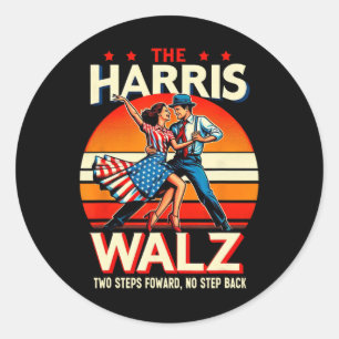 Pegatina Redonda Bailar El Rumor Harris Dos Pasos Adelante Sin Paso