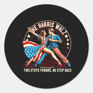 Pegatina Redonda Bailar El Rumor Harris Dos Pasos Adelante Sin Paso