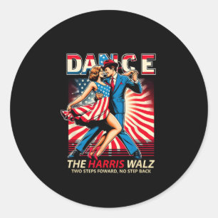 Pegatina Redonda Bailar El Rumor Harris Dos Pasos Adelante Sin Paso