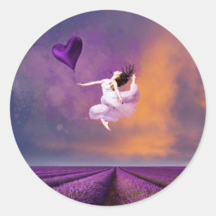 Pegatina Redonda Bailarina
