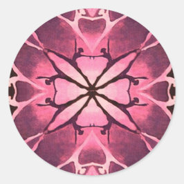 Pegatina Redonda Bailarina (Cranberry)