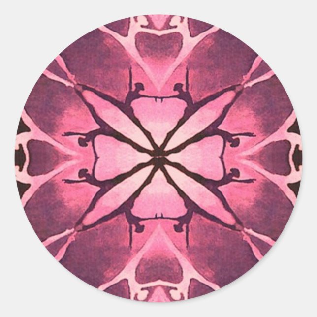 Pegatina Redonda Bailarina (Cranberry) (Anverso)