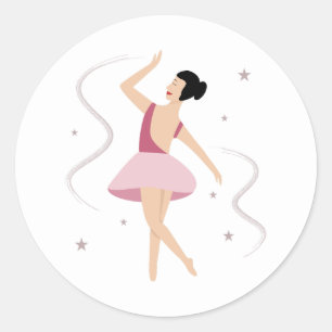 Pegatina Redonda Bailarina de ballet