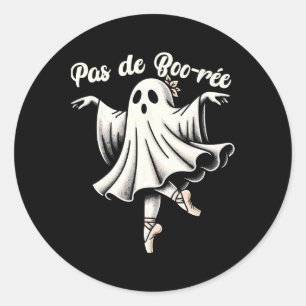 Pegatina Redonda Bailarina de ballet Fantasma Teacher de danza H