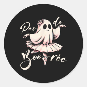 Pegatina Redonda Bailarina de ballet Fantasma Teacher de danza H
