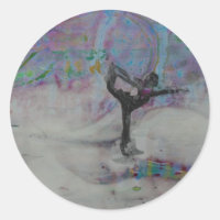 Bailarina En El Chica De Yoga De Nieve