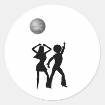 Bailarines de Disco Bajo Una Bola de Disco