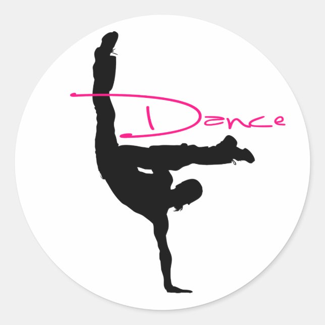Pegatina Redonda baile_1 (Anverso)