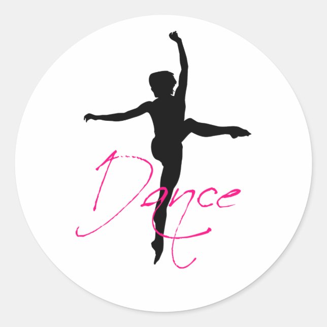 Pegatina Redonda baile_2 (Anverso)