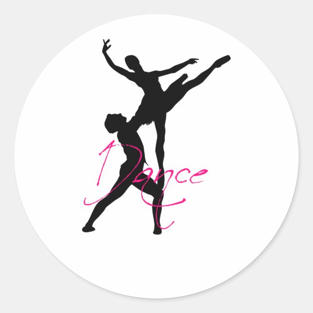 Pegatina Redonda baile_3 (Anverso)