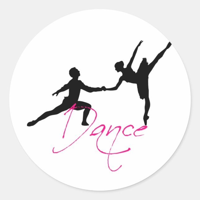 Pegatina Redonda baile_4 (Anverso)