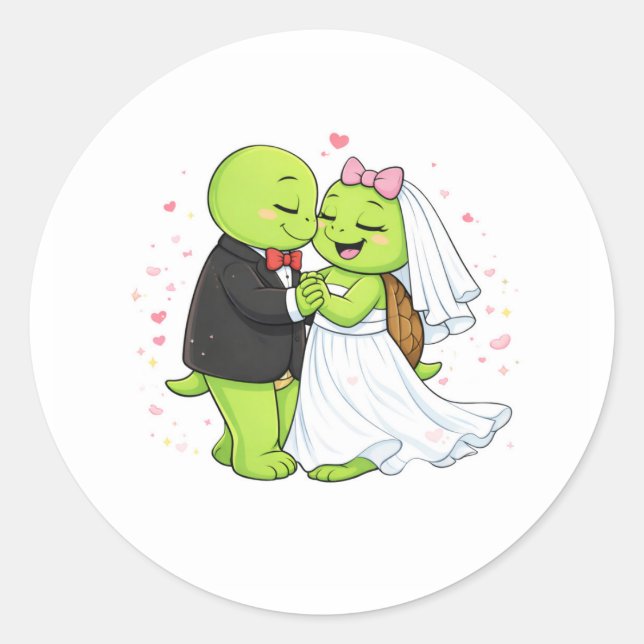 Pegatina Redonda Baile de Boda (Anverso)