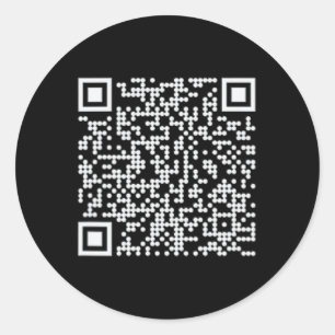 Pegatina Redonda Baile de Trump Qr Divertido Código de baile del pr