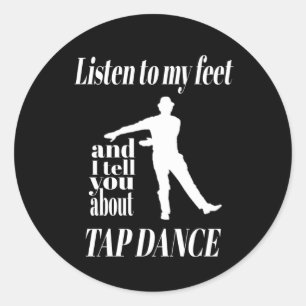 Pegatina Redonda Baile de Zapateado - Escucha Mis Pies Baile de Zap